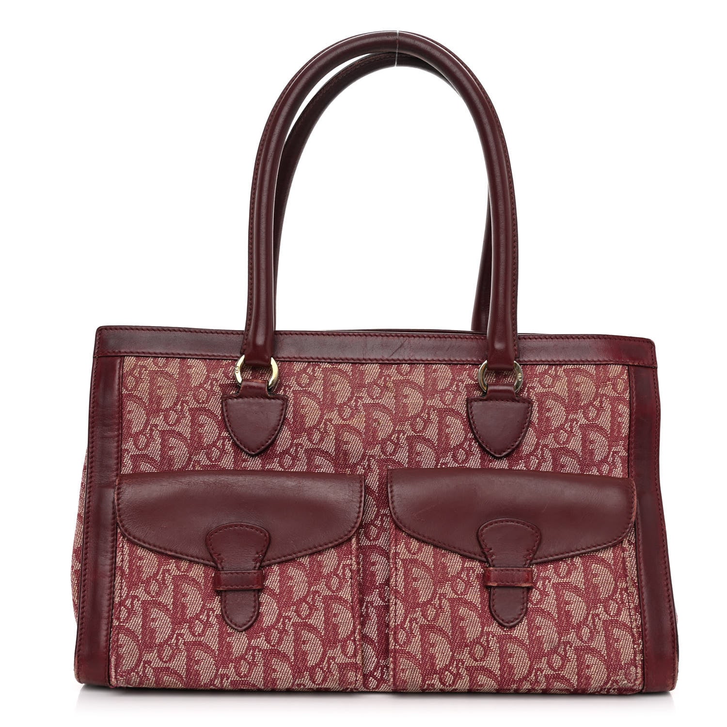 Christian Dior Monogram Pocket Tote Red 1 of 12