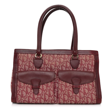 Christian Dior Monogram Pocket Tote Red 1 of 12