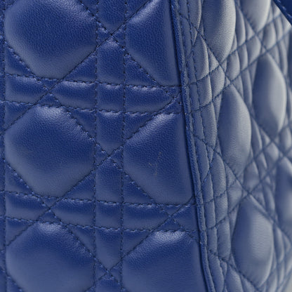 Christian Dior Lambskin Cannage Medium Lady Dior Blue 10 of 15