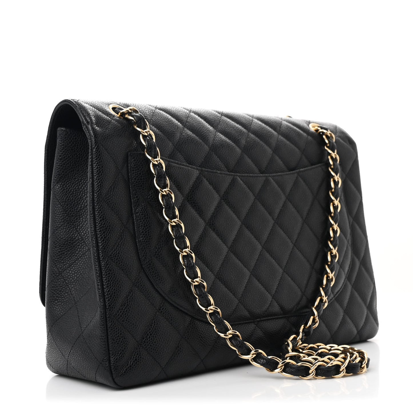 Caviar Quilted Maxi Single Flap Black