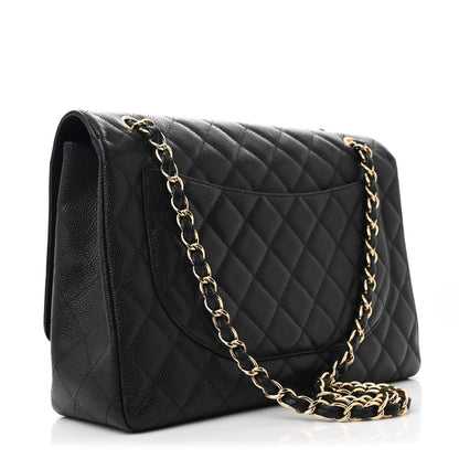Chanel Caviar Quilted Maxi Single Flap Black 3 of 10