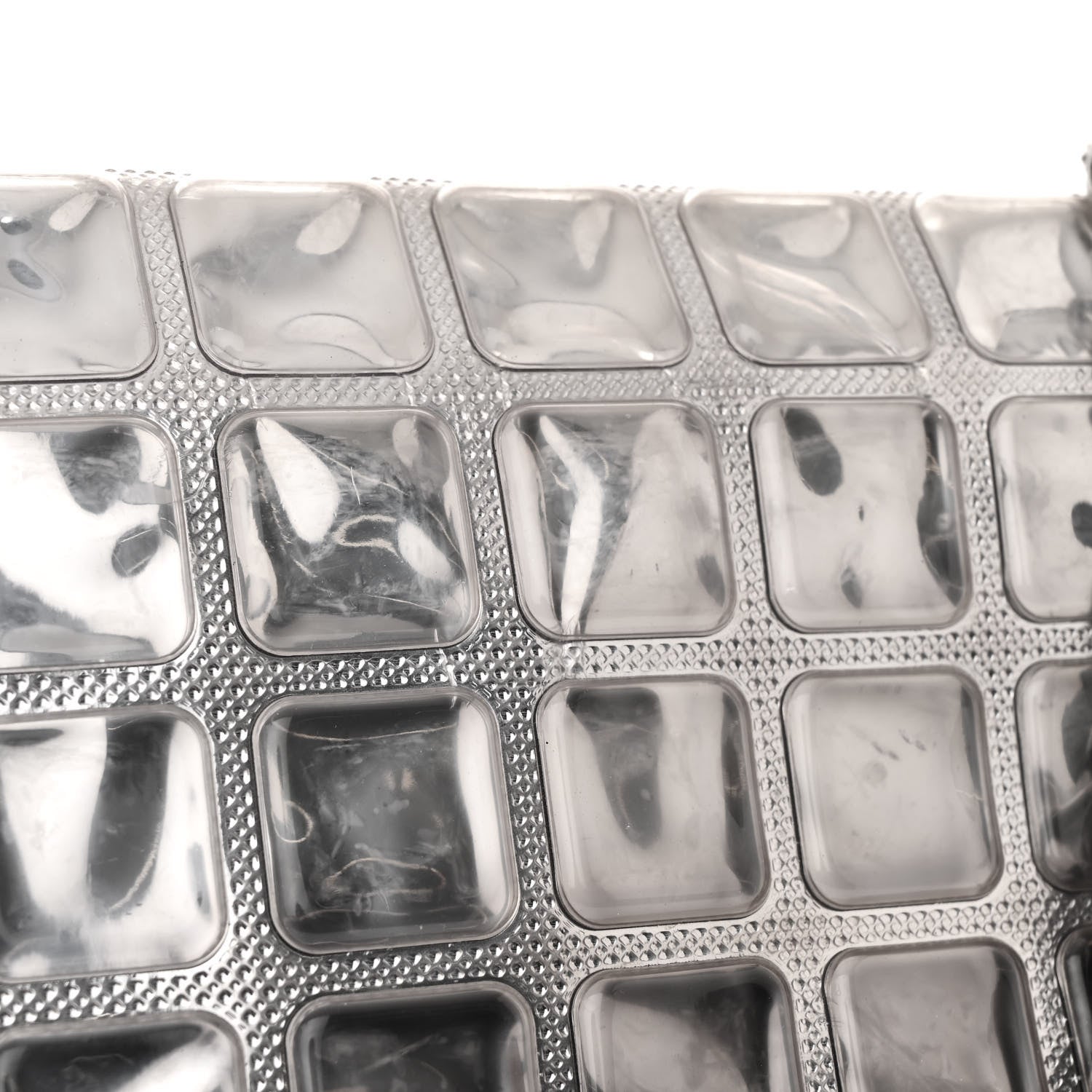 Chanel Vinyl Large Ice Cube Flap Silver 33 of 35