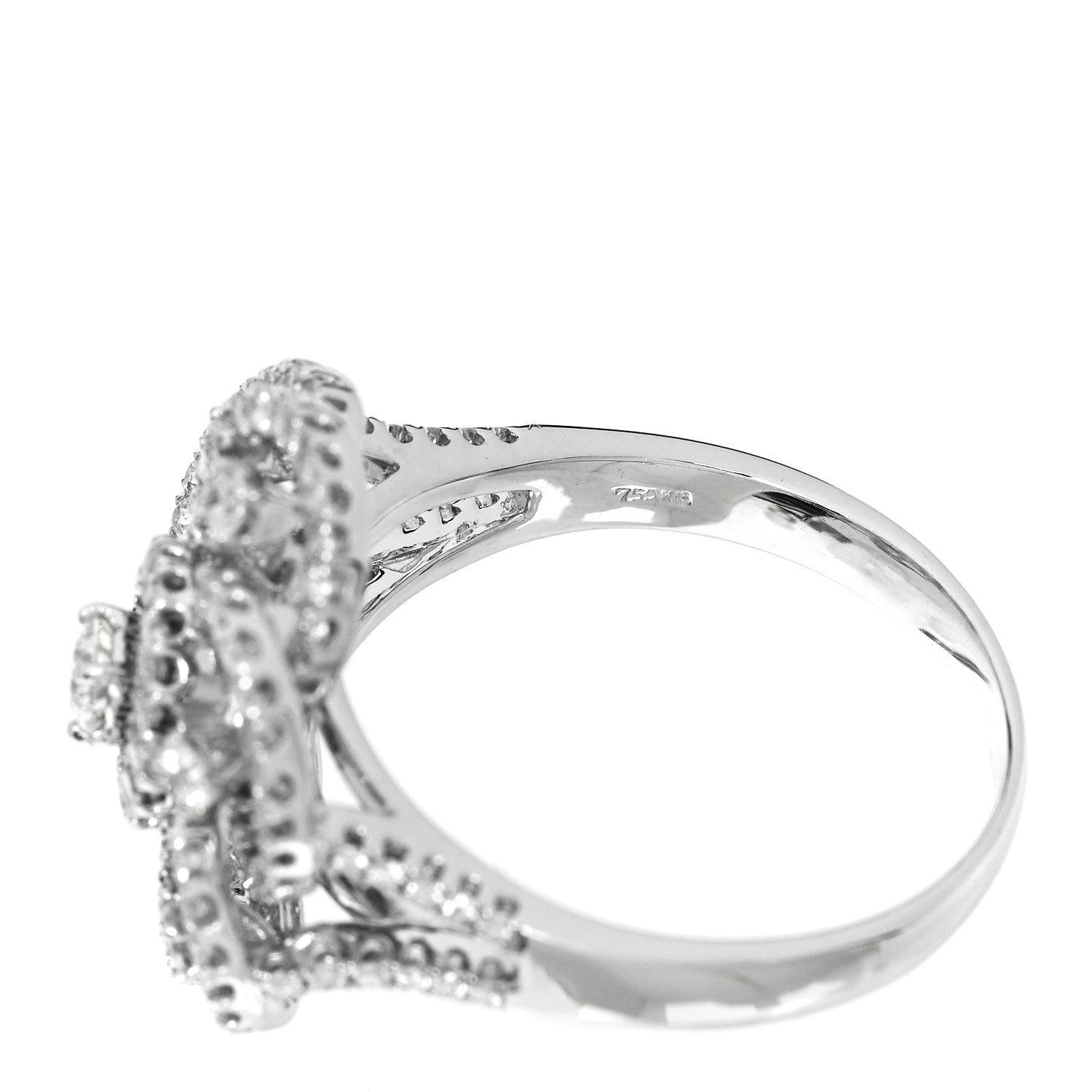 Parker & West by FASHIONPHILE 18K White Gold Diamond 1.24ctw Flower Ring 59 8.75 10 of 10