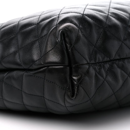 Saint Laurent Lambskin Quilted Maxi Icare Shopping Tote Black 8 of 10
