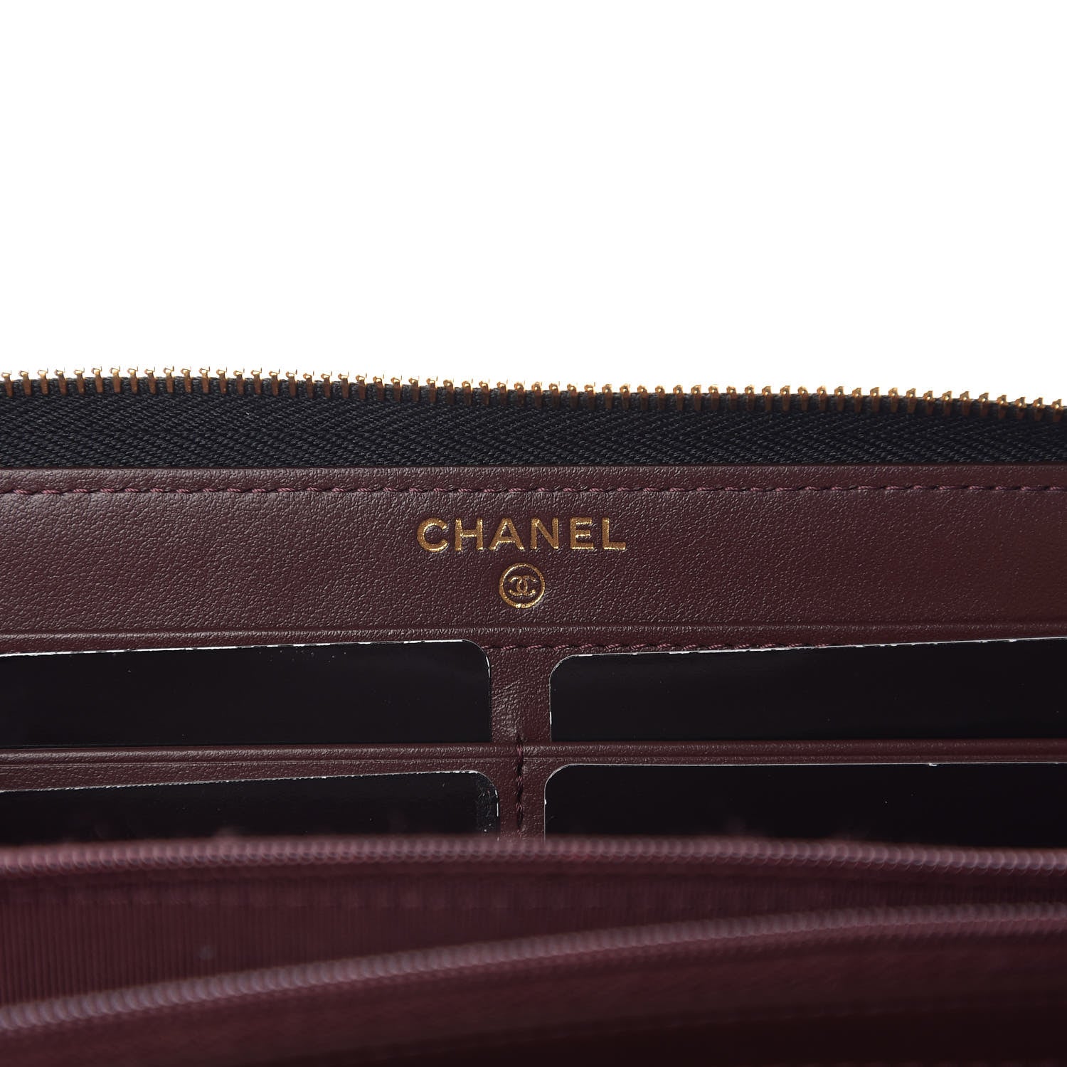 Chanel Caviar Quilted Large Gusset Zip Around Wallet Black 5 of 8