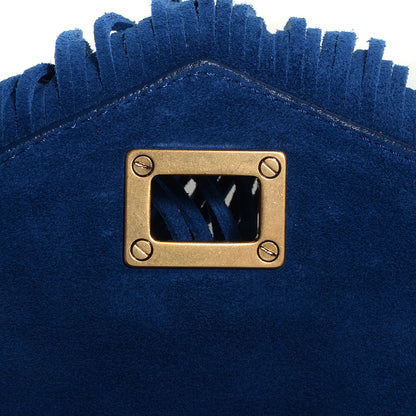 Proenza Schouler Suede Fringed PS1 Crossbody Pouch Cadet Blue 12 of 14