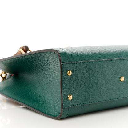 Gucci Textured Dollar Calfskin Small Diana Tote Bag Green 9 of 11