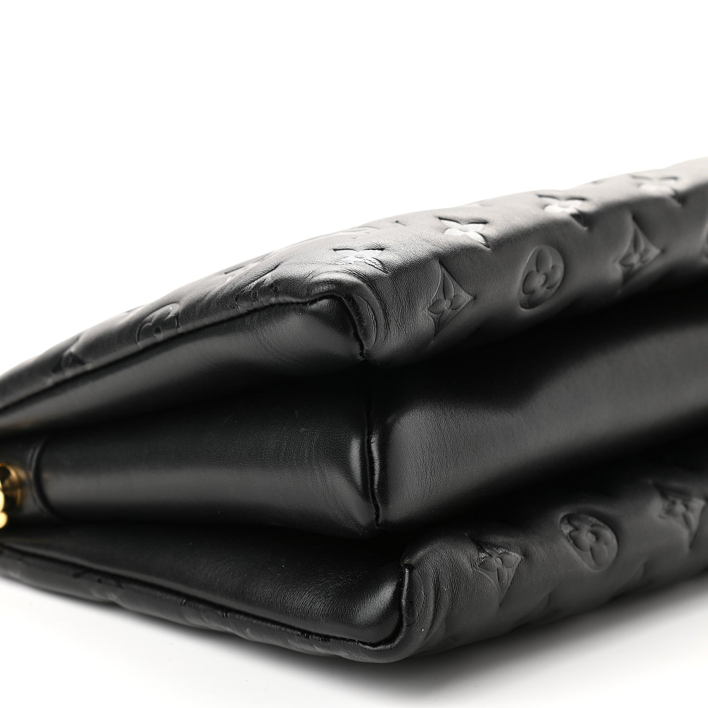 Lambskin Embossed Monogram Coussin PM Black