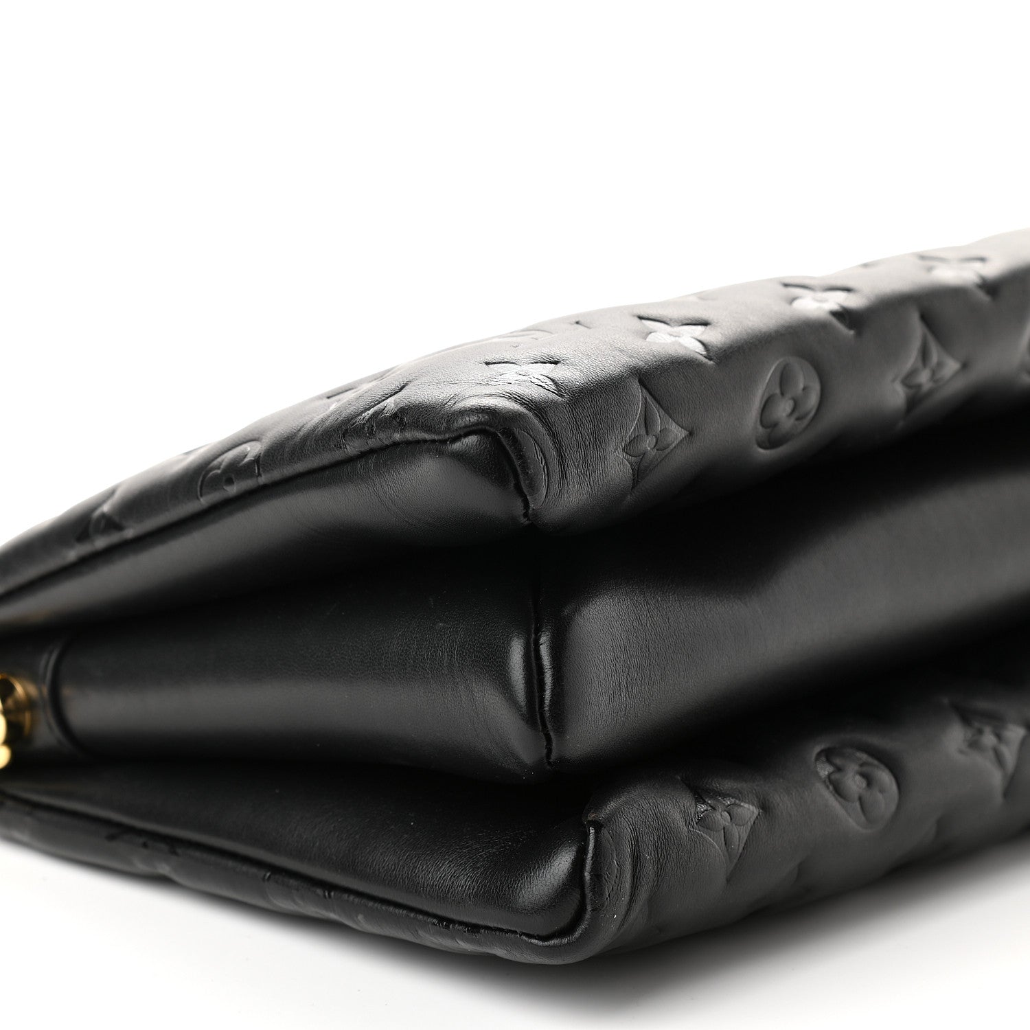 Louis Vuitton Lambskin Embossed Monogram Coussin PM Black 8 of 9