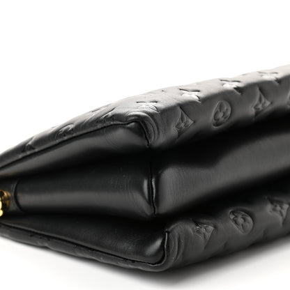 Louis Vuitton Lambskin Embossed Monogram Coussin PM Black 8 of 9