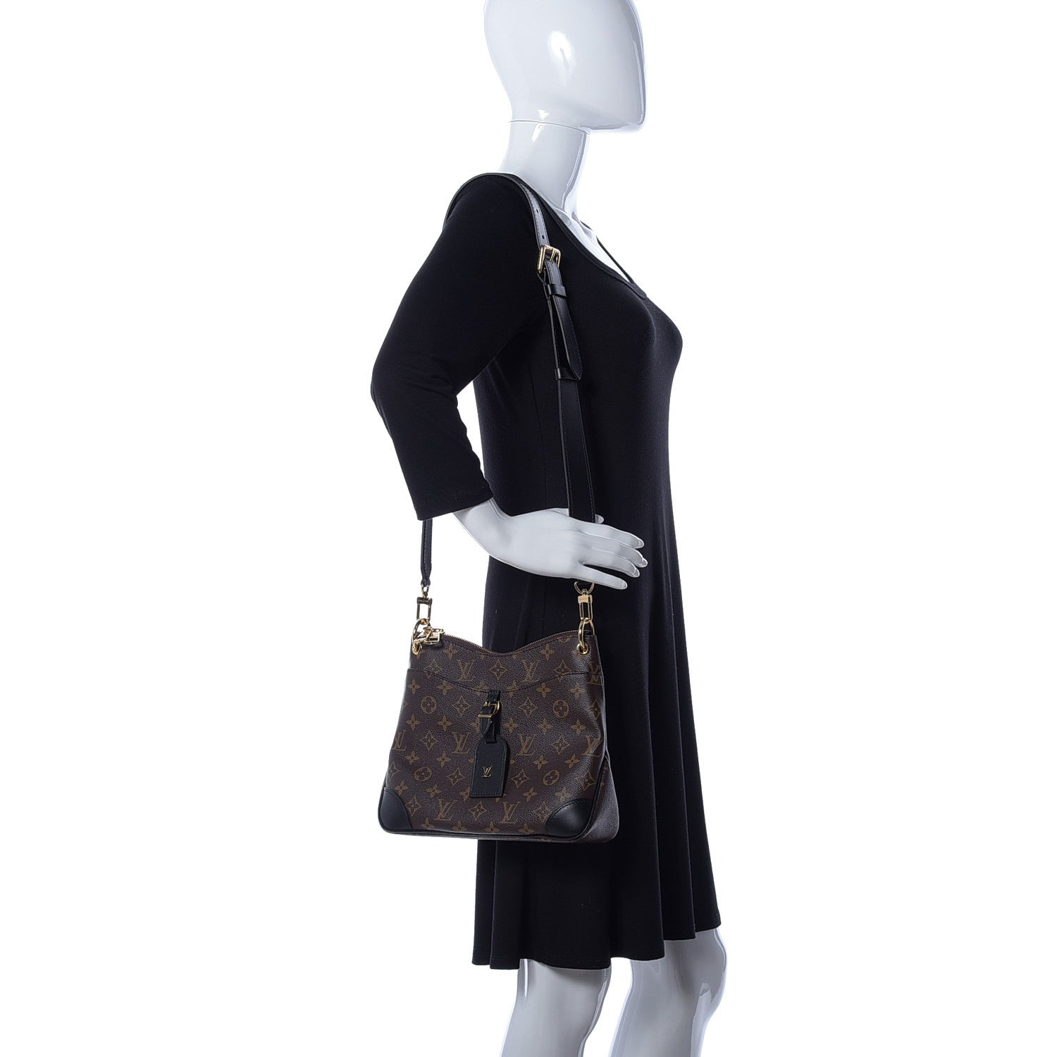 Louis Vuitton Monogram Odeon PM Black 2 of 11