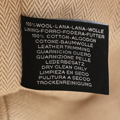 Hermes Wool Small Au Carre Bride-A-Brac Pouch Seigle 7 of 7