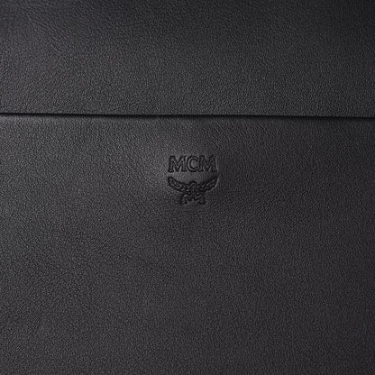 MCM Calfskin Essential Monogram Small Backpack Black 7 of 11