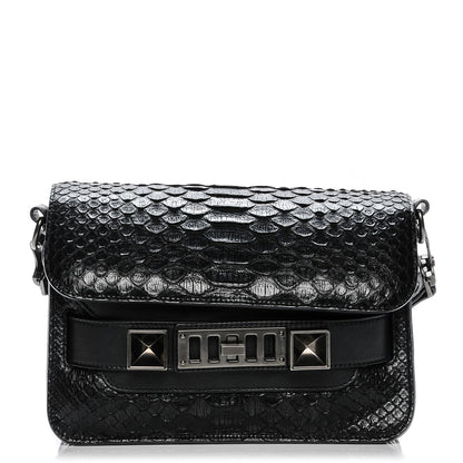 Proenza Schouler Python PS11 Mini Classic Shoulder Bag Black 1 of 8