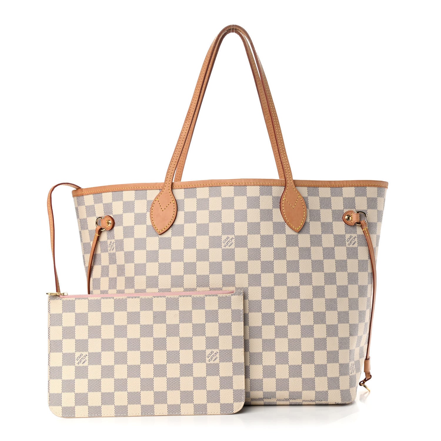 Louis Vuitton Damier Azur Neo Neverfull MM Rose Ballerine 1 of 13