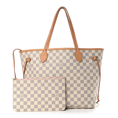 Louis Vuitton Damier Azur Neo Neverfull MM Rose Ballerine 1 of 13