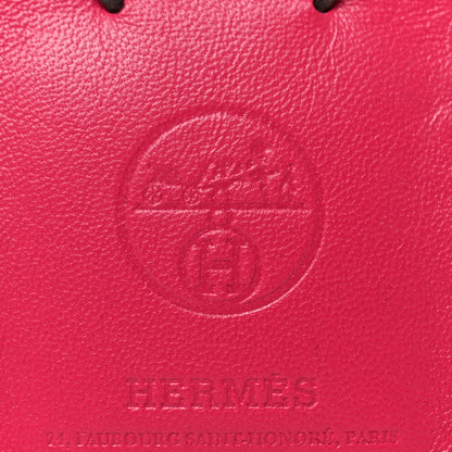 Hermes Milo Lambskin Swift Shopping Bag Charm Rose Mexico 3 of 4