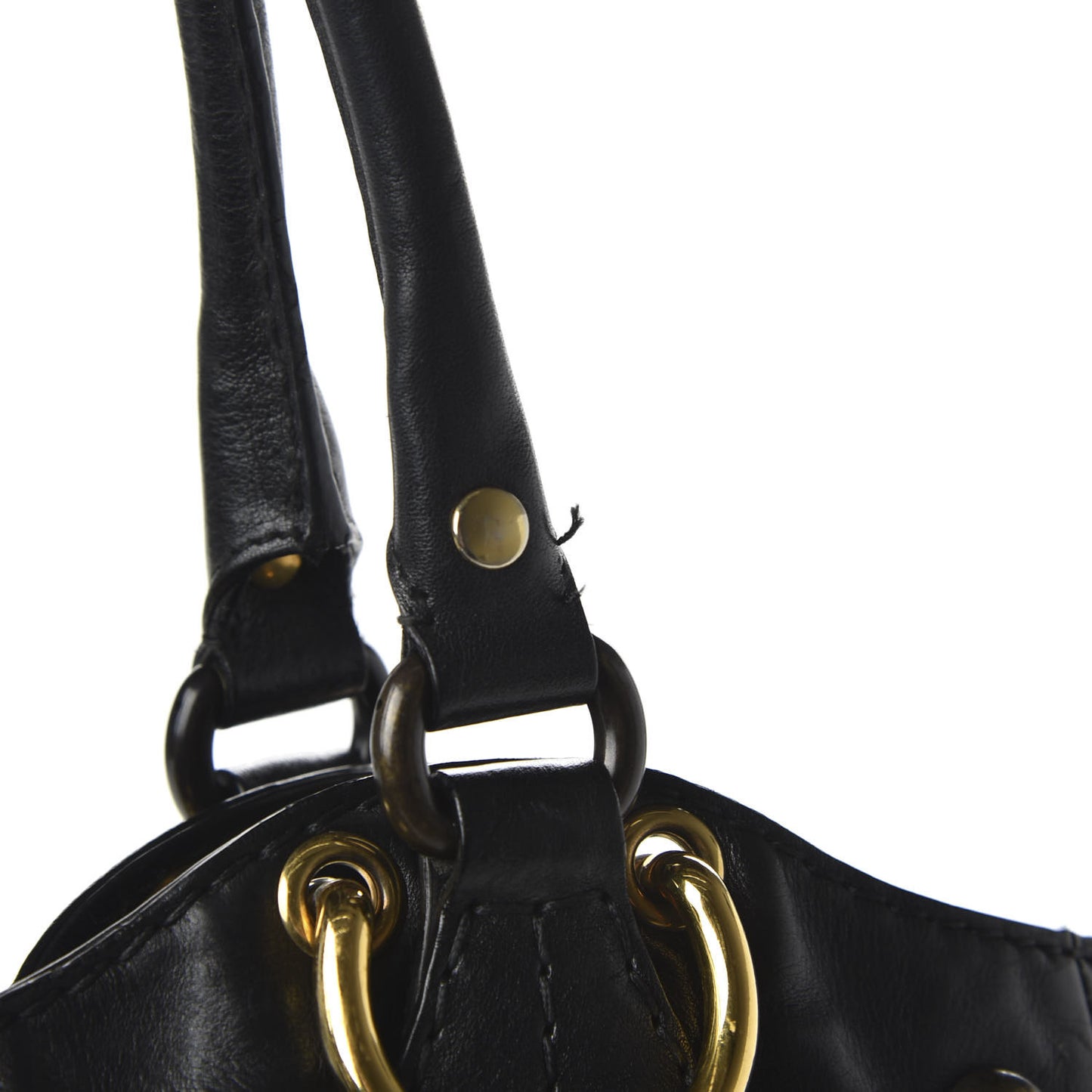 Calfskin Suede Fringe Large Babouska Tote Black