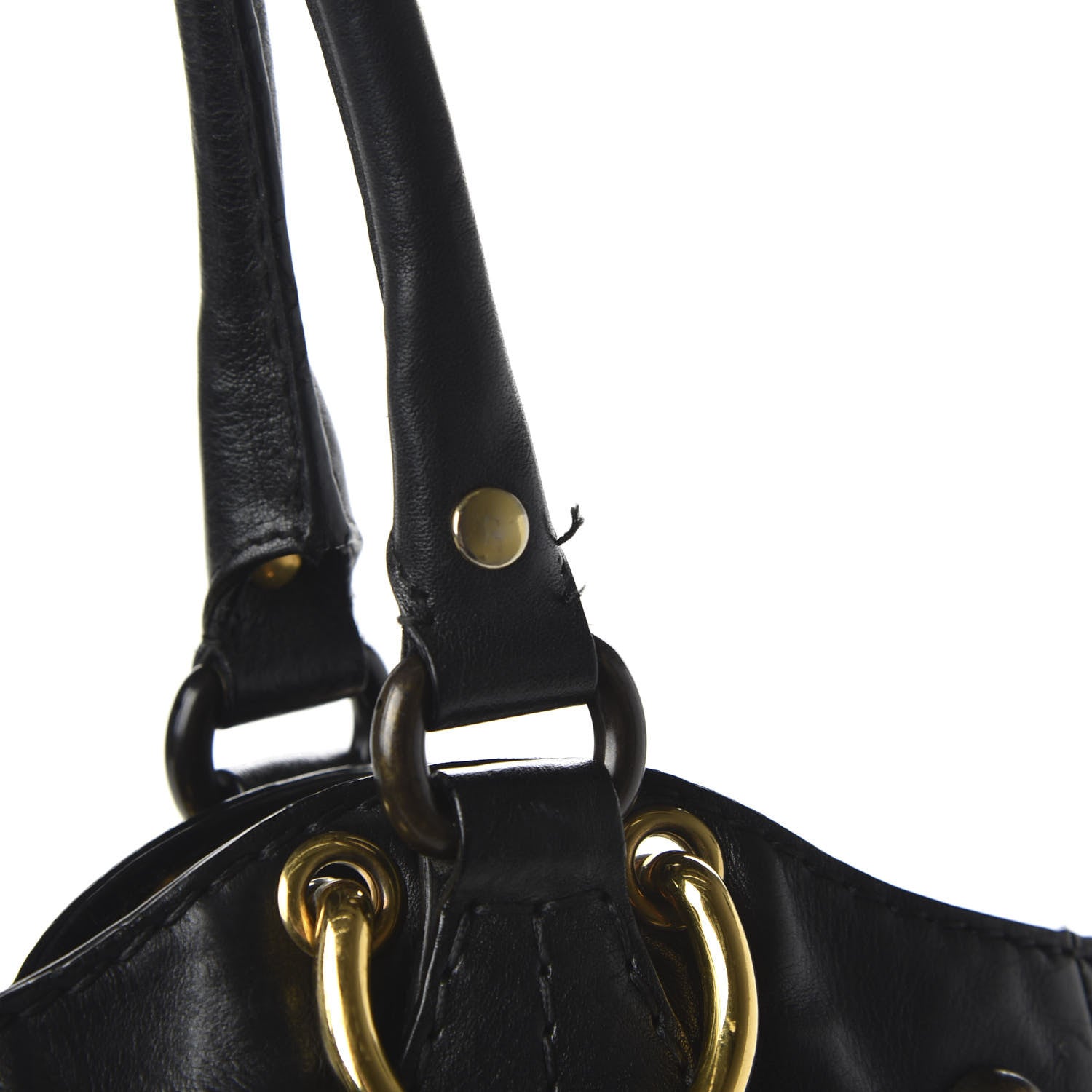 Gucci Calfskin Suede Fringe Large Babouska Tote Black 11 of 11
