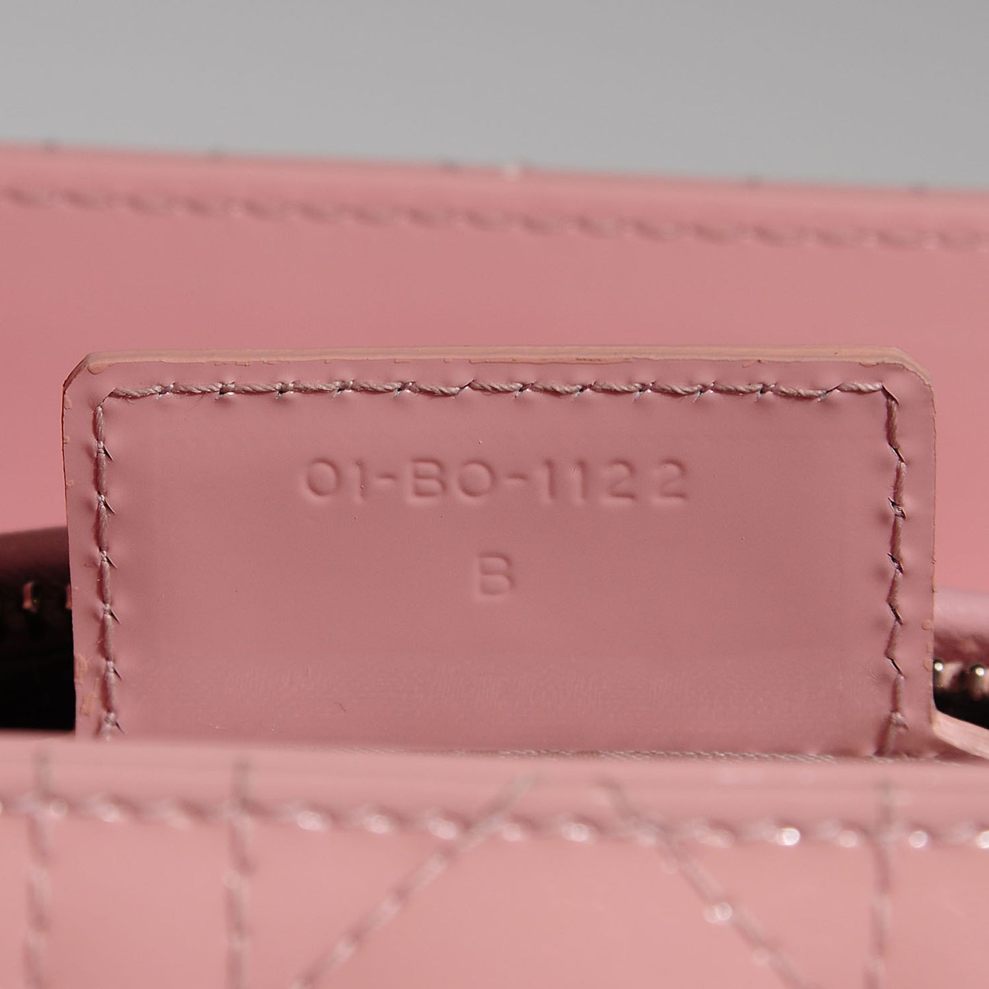 Patent Cannage Medium Lady Dior Rose Clair