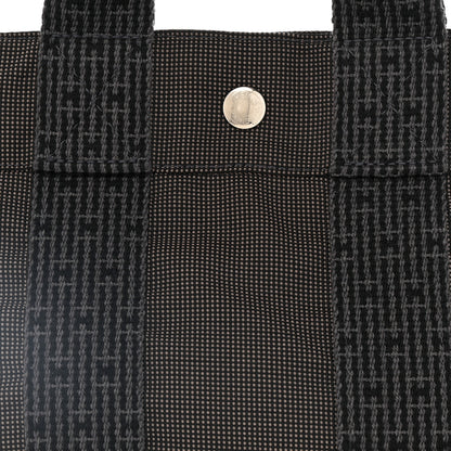 Hermes Canvas Herline PM Tote Grey 6 of 10