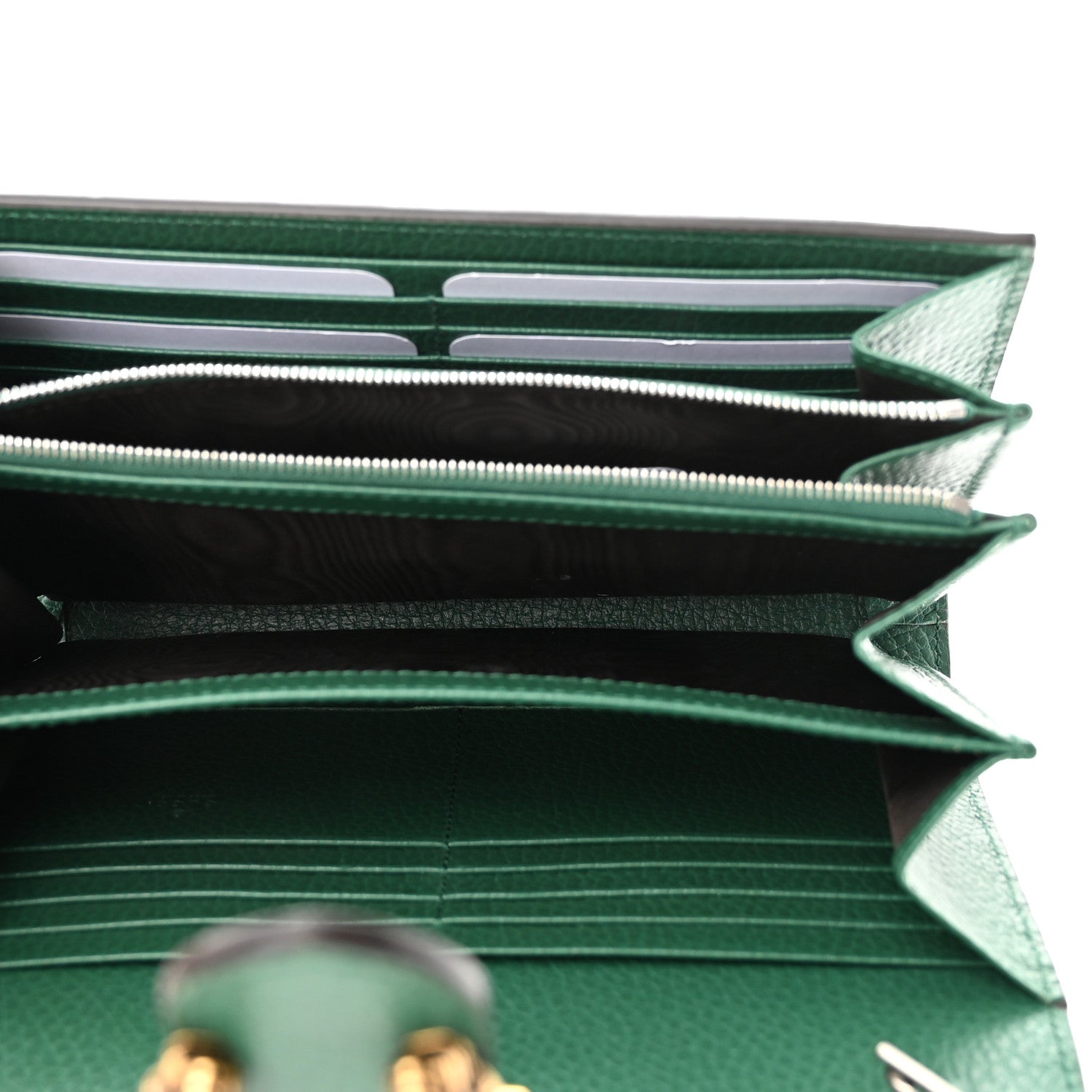 Gucci Calfskin Mini Dionysus Chain Wallet Emerald 5 of 9