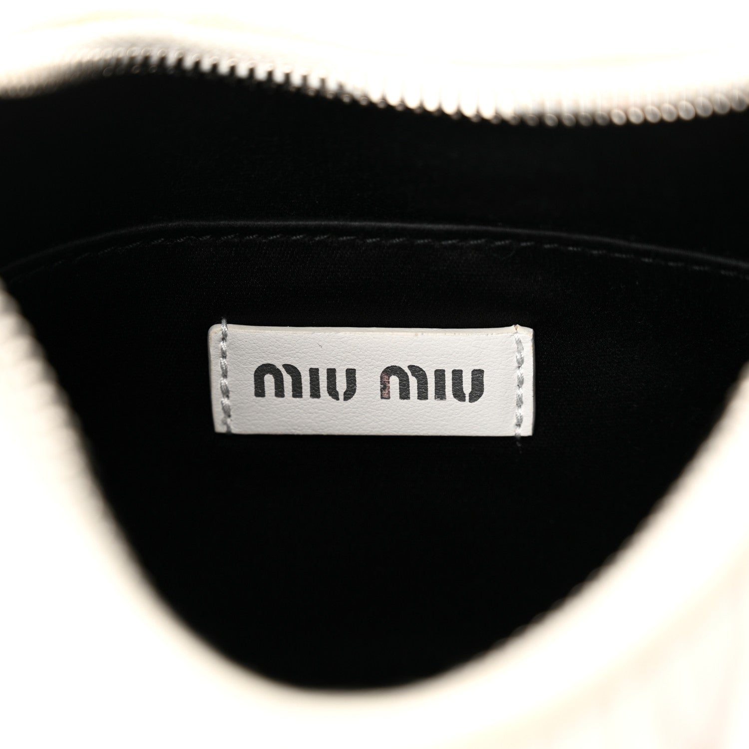 Miu Miu Nappa Matelasse Lux League Crossbody Bag White Black 6 of 11