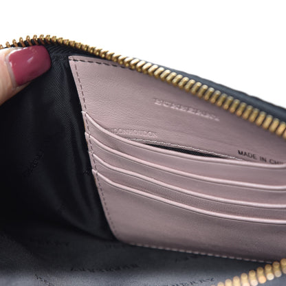 Burberry Signature Grain Calfskin Check Embossed Small Chichester Crossbody Clutch Bag Pink 8 of 11
