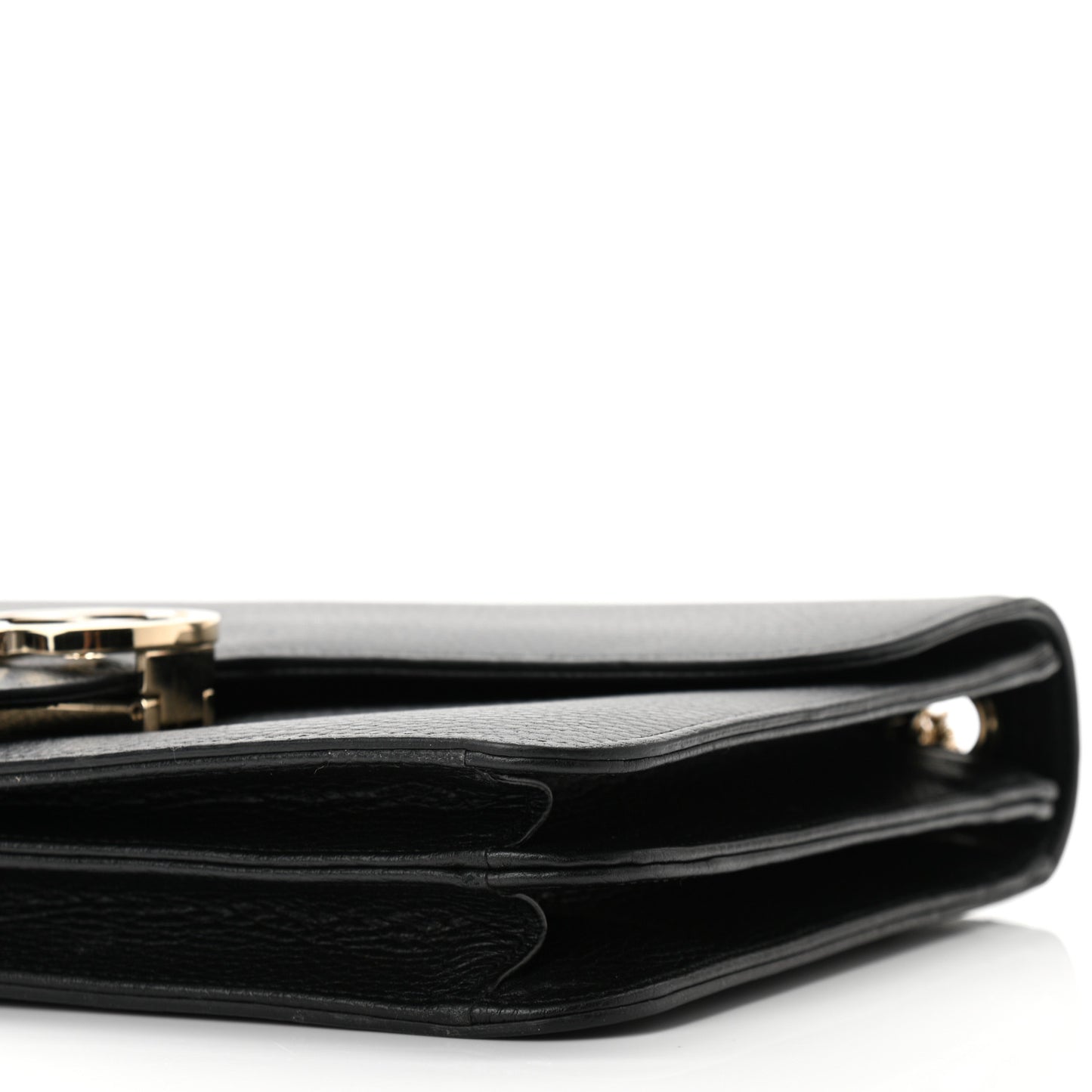 Dollar Calfskin Interlocking G Shoulder Bag Black
