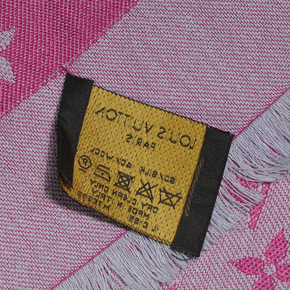 Louis Vuitton Silk Wool Monogram Denim Shawl 6 of 6