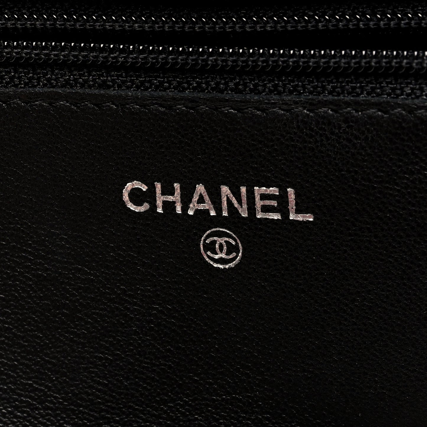 Lambskin Quilted Wallet On Chain WOC Black