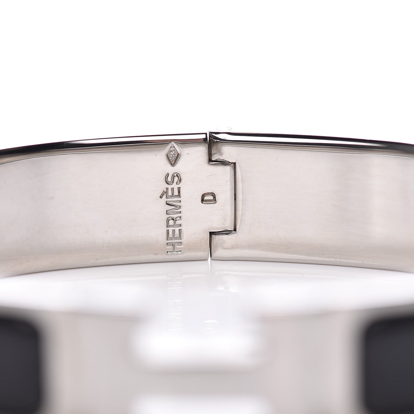 Enamel Narrow Clic Clac H Bracelet GM Black