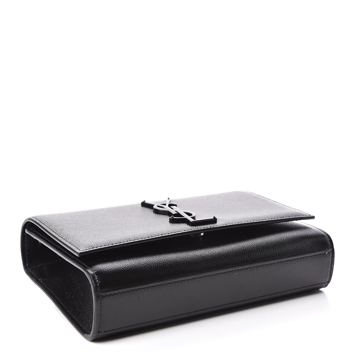 Saint Laurent Grain De Poudre Small Monogram Kate Satchel Black 4 of 10