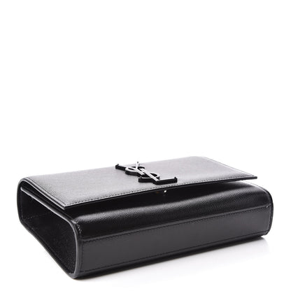 Saint Laurent Grain De Poudre Small Monogram Kate Satchel Black 4 of 10
