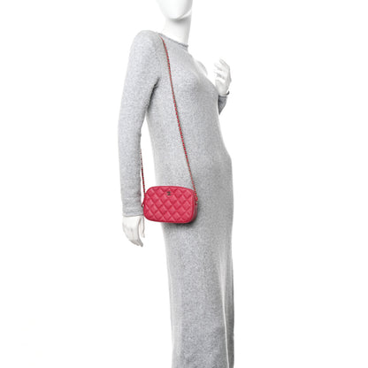 Chanel Caviar Quilted Camera Case Dark Pink 2 of 11