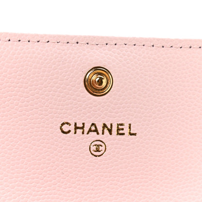 Chanel Caviar Quilted Flap Card Holder Wallet Light Pink 6 of 9