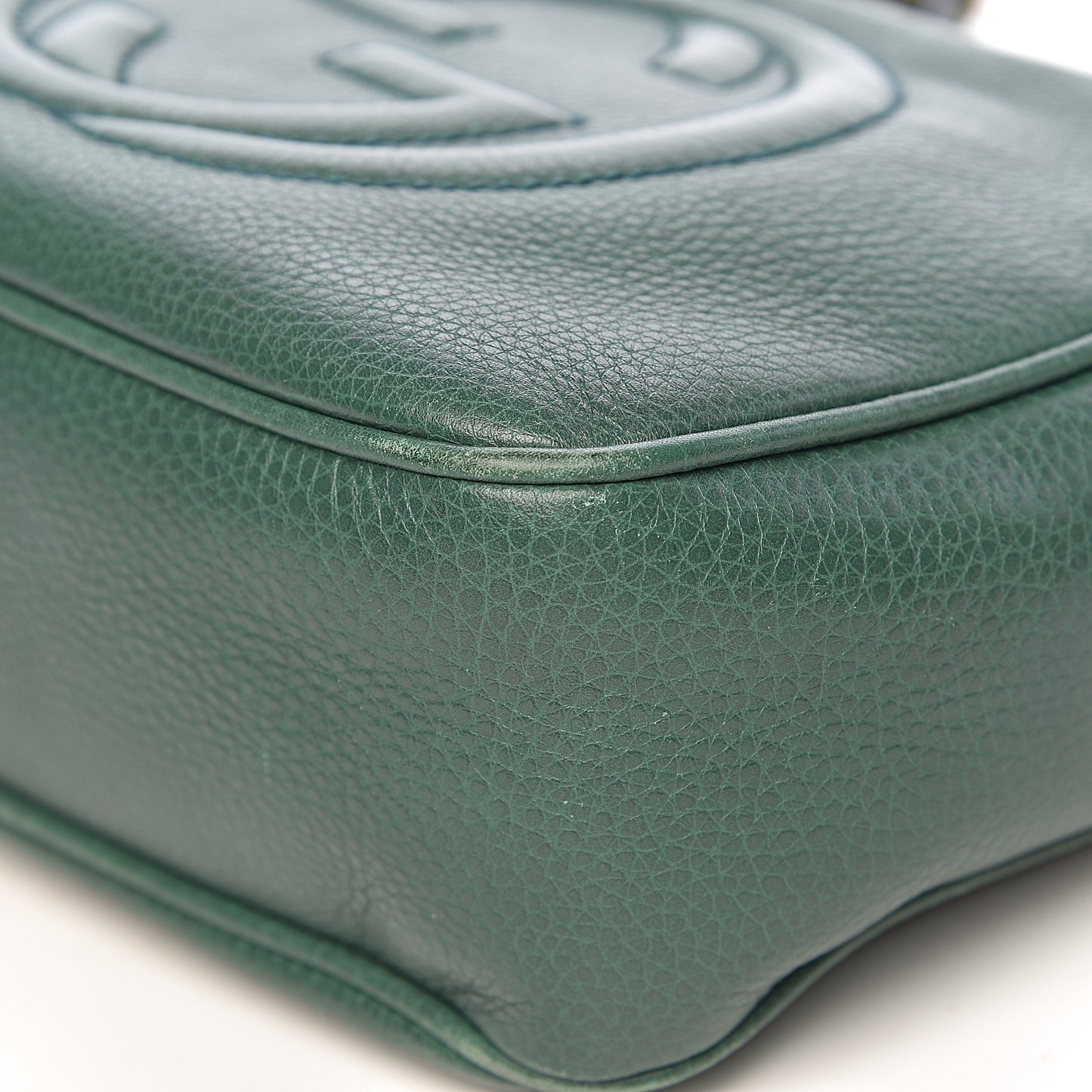 Pebbled Calfskin Small Soho Disco Bag Emerald Green