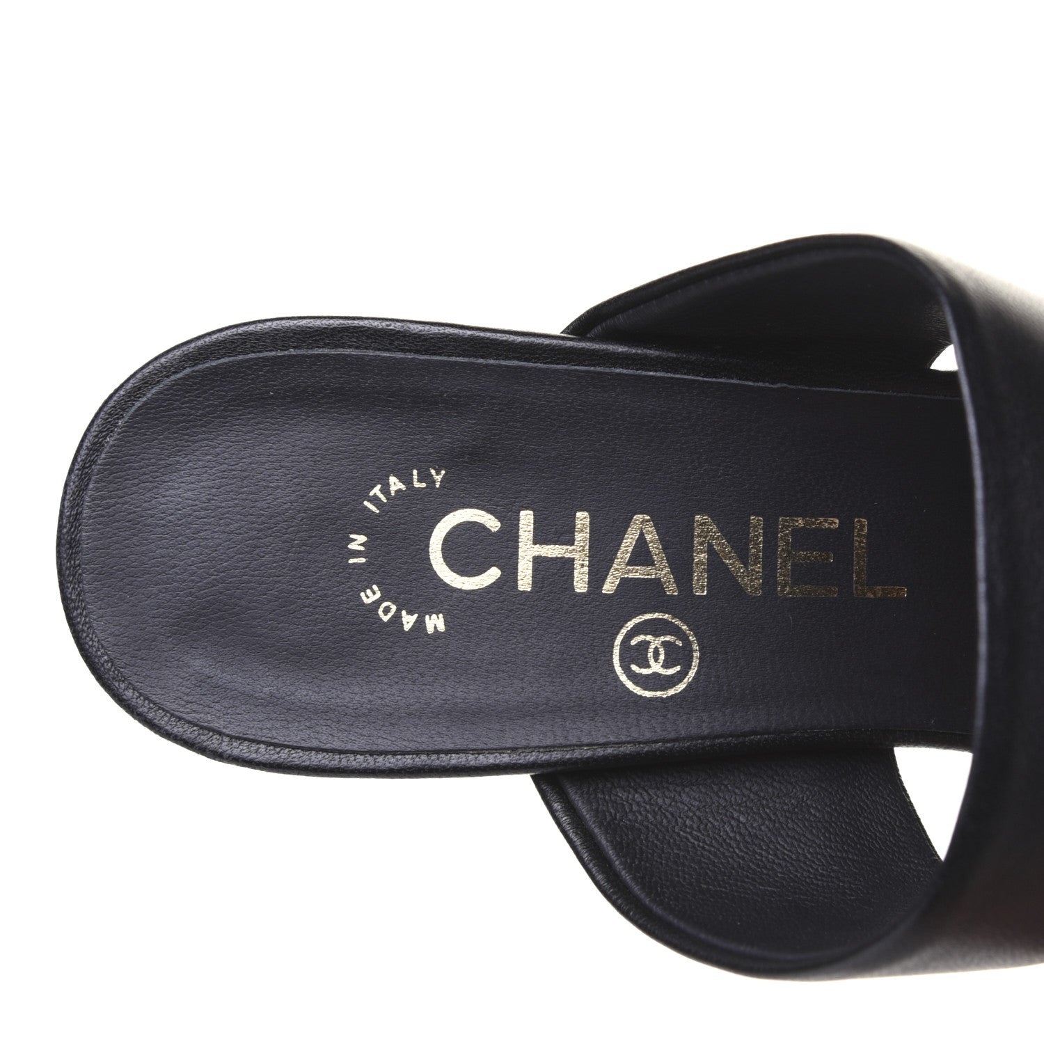 Chanel Lambskin Pearl Sandal Mules 37 Black 9 of 12