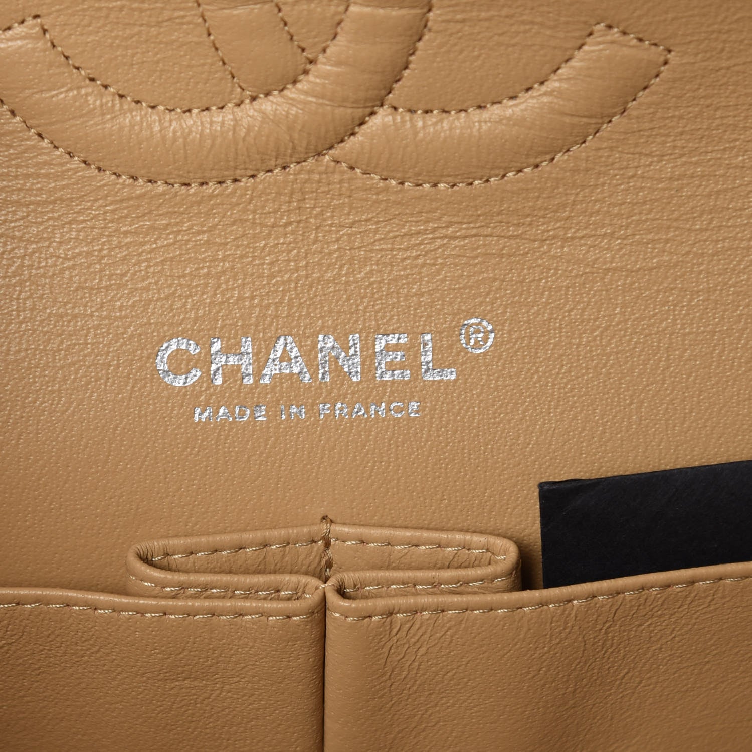 Chanel Caviar Quilted Medium Double Flap Beige 7 of 12