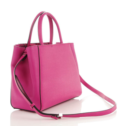 Fendi Vitello Elite Petite 2Jours Tote Magenta 3 of 8