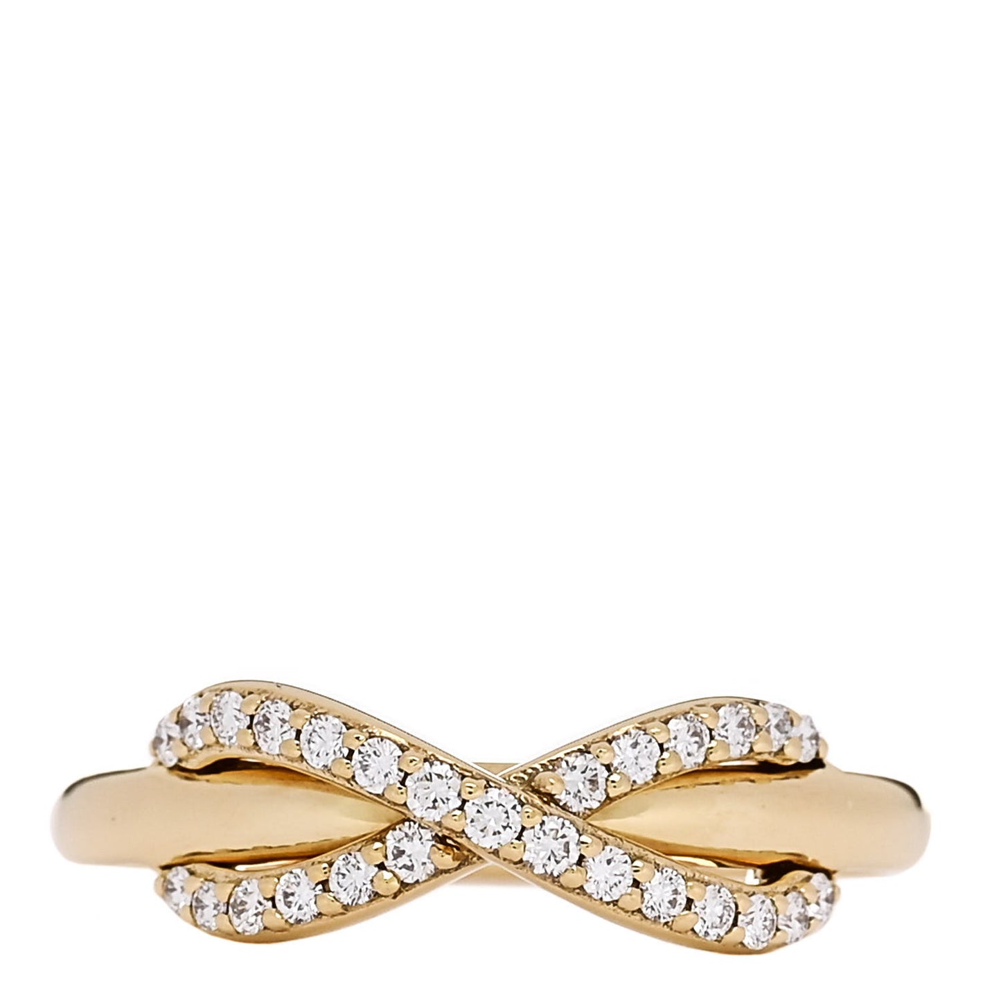 18K Yellow Gold Diamond Infinity Ring 49 5