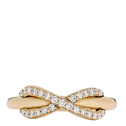 Tiffany 18K Yellow Gold Diamond Infinity Ring 49 5 1 of 4