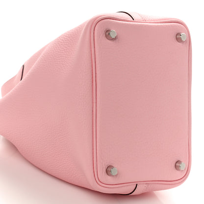 Hermes Taurillon Clemence Picotin Lock 18 PM Rose Sakura 7 of 8