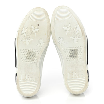 Christian Dior Technical Canvas Mesh Oblique Printed Mens B23 Low Top Sneakers 40 Black White 5 of 10