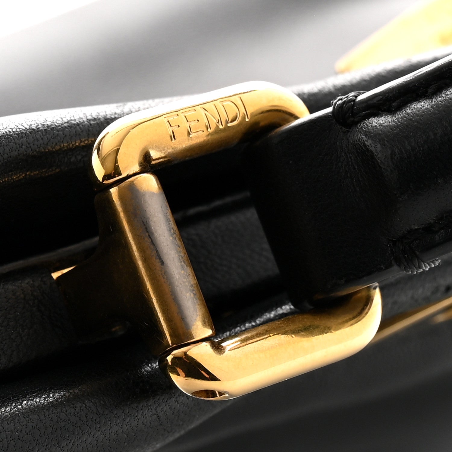 Fendi Nappa Mini Peekaboo Iconic Satchel Black 12 of 12