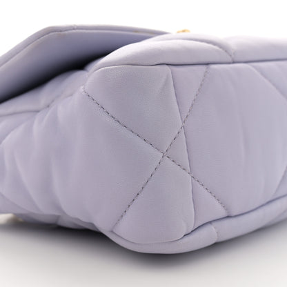 Chanel Lambskin Quilted Medium Chanel 19 Flap Light Purple 9 of 10