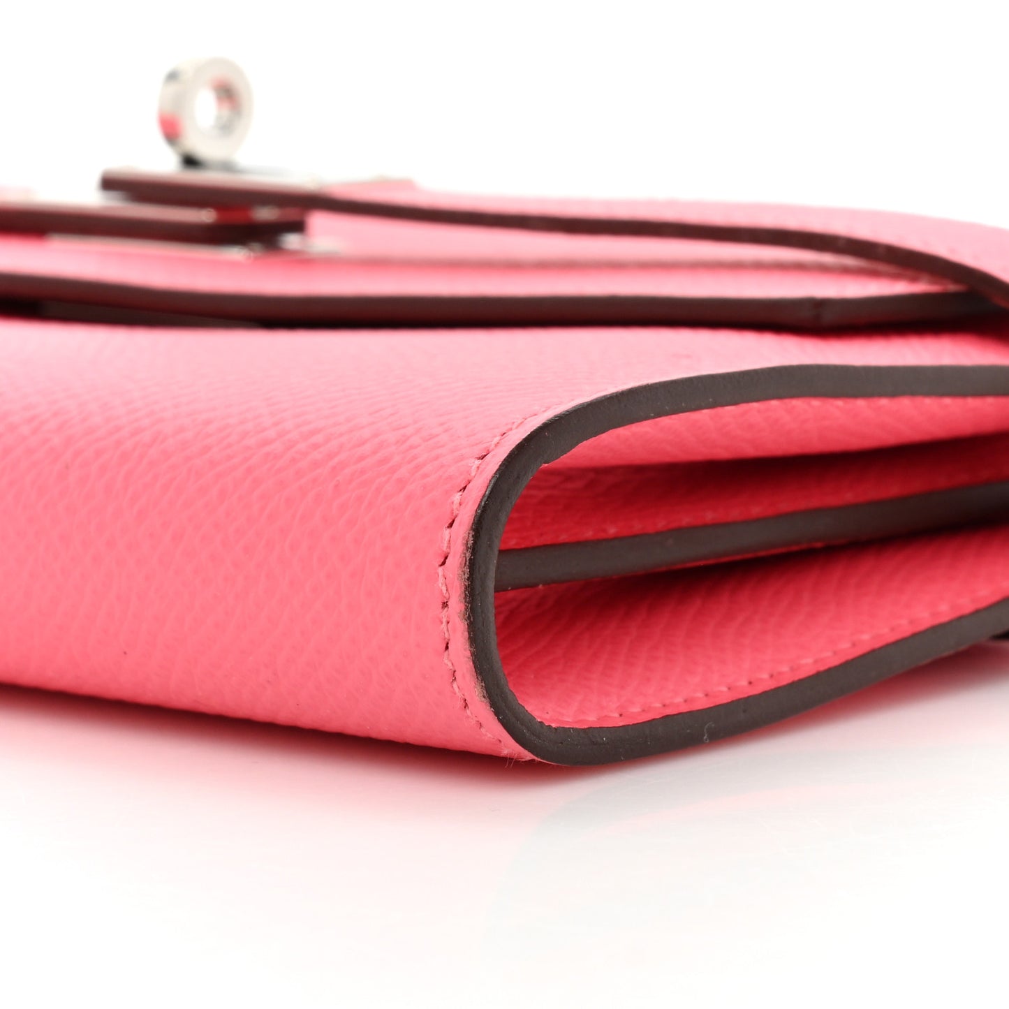 Epsom Kelly Longue Wallet Rose Azalee