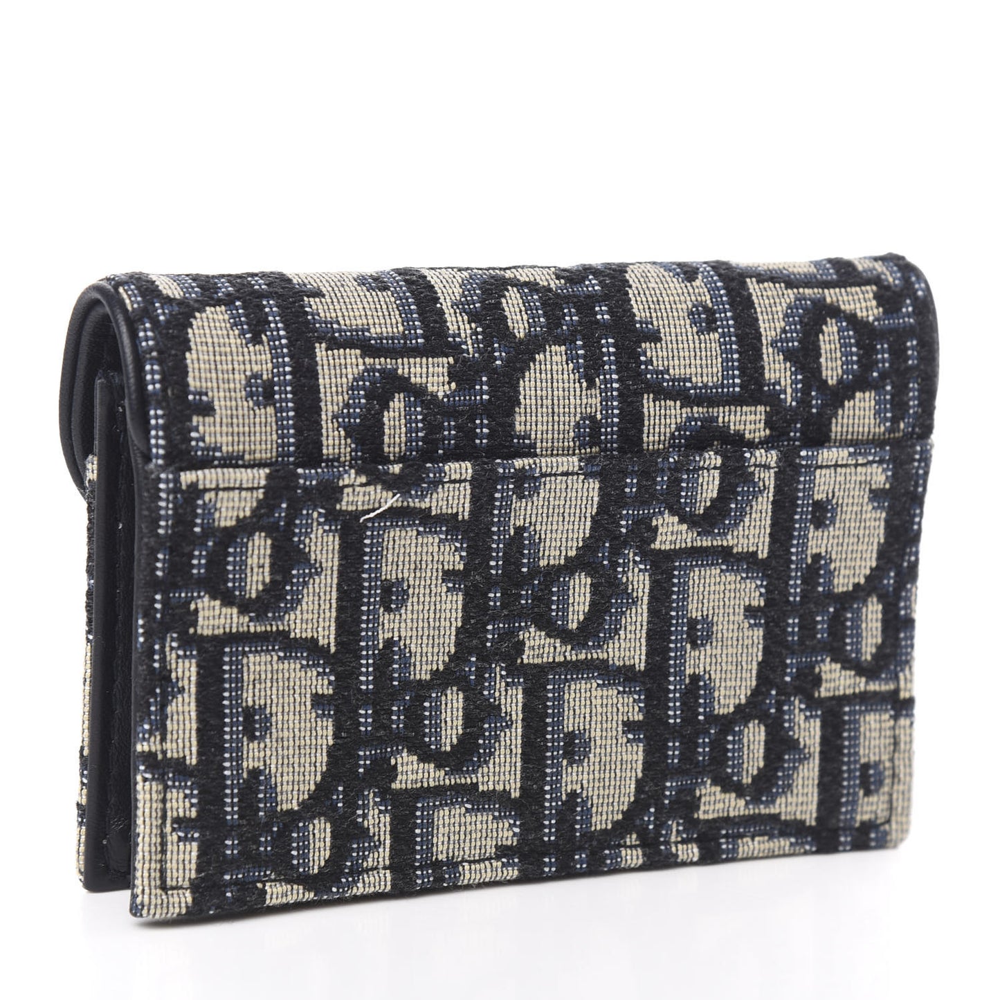 Oblique Saddle Card Holder Blue