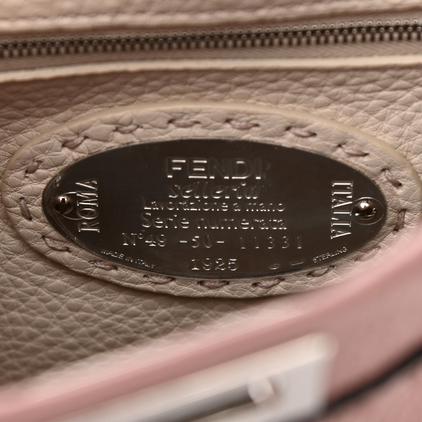 Cuoio Romano Selleria Bi-Color Mini Peekaboo Iconic Satchel English Rose Camelia