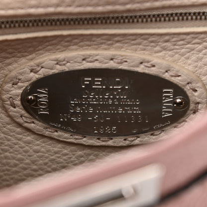 Fendi Cuoio Romano Selleria Bi-Color Mini Peekaboo Iconic Satchel English Rose Camelia 8 of 9